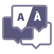 Purple on site interpretation services icon