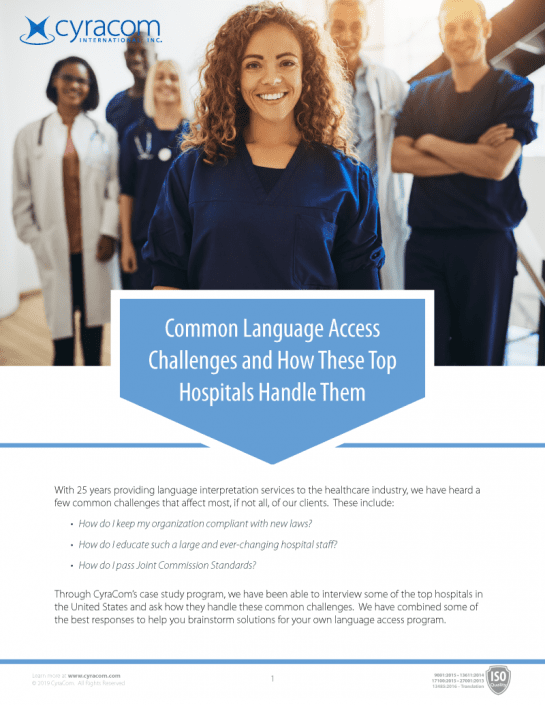 Common Language Access Challenges For Hospitals