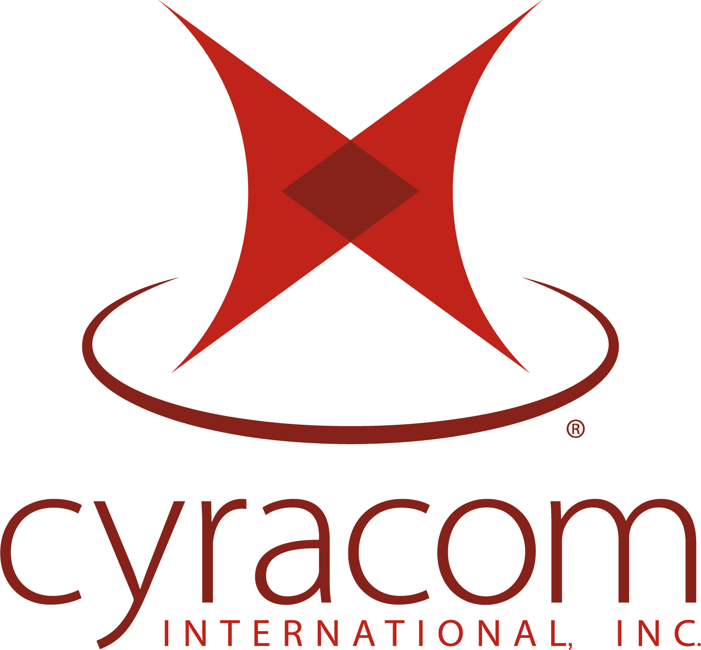 Red CyraCom International Logo Stacked
